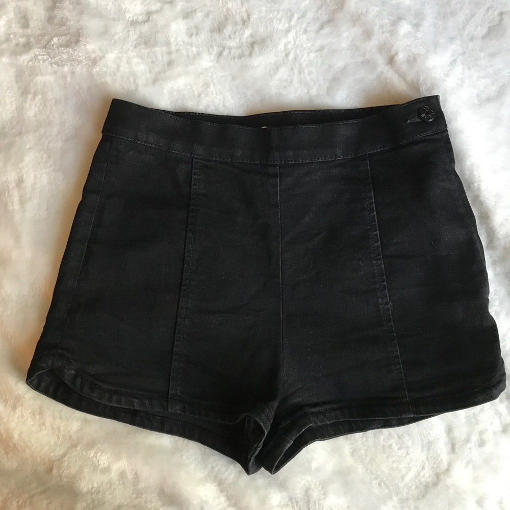 High waisted denim shorts